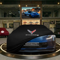 Corvette C7 (2014-2019) Custom Fit Indoor Car Cover Soft Stretch Black Gray Blue Red Dust Protection Garage Cover Laser Cut + Bag