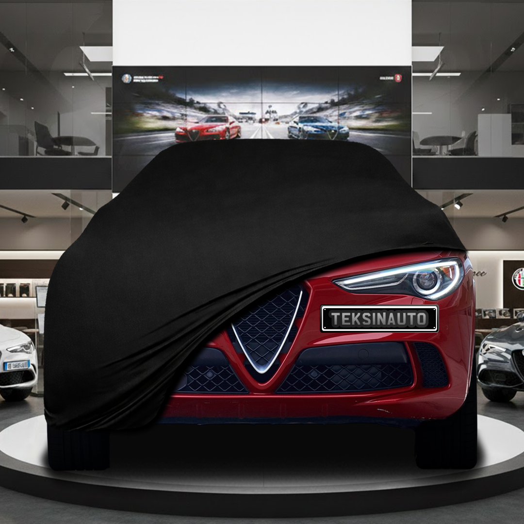 Alfa Romeo Stelvio SUV (2016) Custom Fit Indoor Car Cover Soft Stretch Black Gray Blue Red Dust Protection Garage Cover Laser Cut + Bag