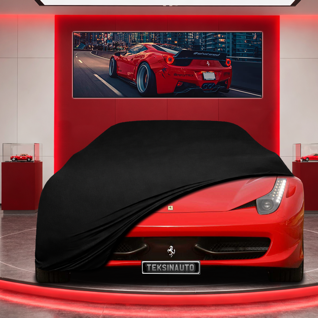 Ferrari 458 Custom Fit Indoor Car Cover Soft Stretch Black Gray Blue Red Dust Protection Garage Cover Laser Cut + Bag