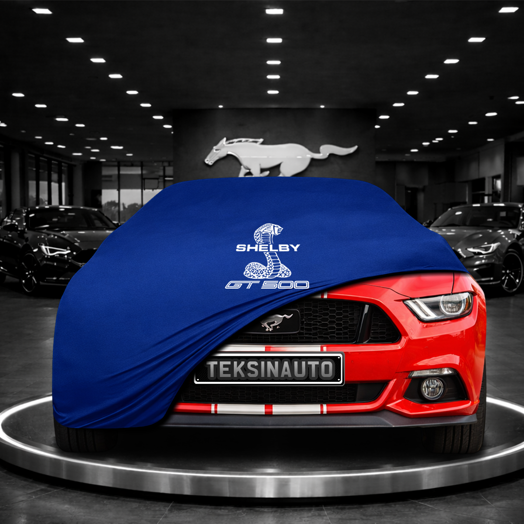 MUSTANG 6 2015-2023 Custom Fit Indoor Car Cover Soft Stretch Black Gray Blue Red Dust Protection Garage Cover Laser Cut + Bag