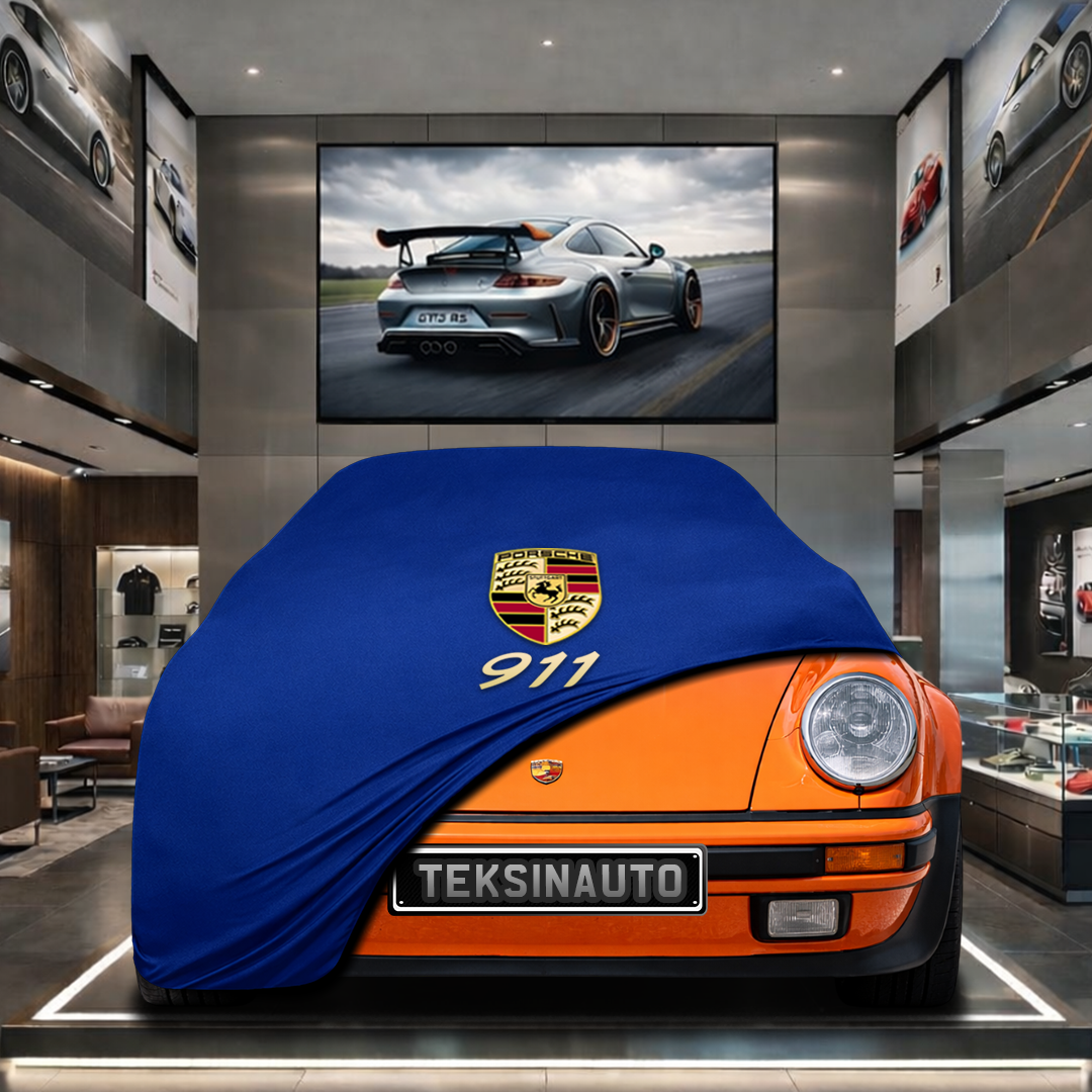 PORSCHE 911 TYPE 930 Custom Fit Indoor Car Cover Soft Stretch Black Gray Blue Red Dust Protection Garage Cover Laser Cut + Bag