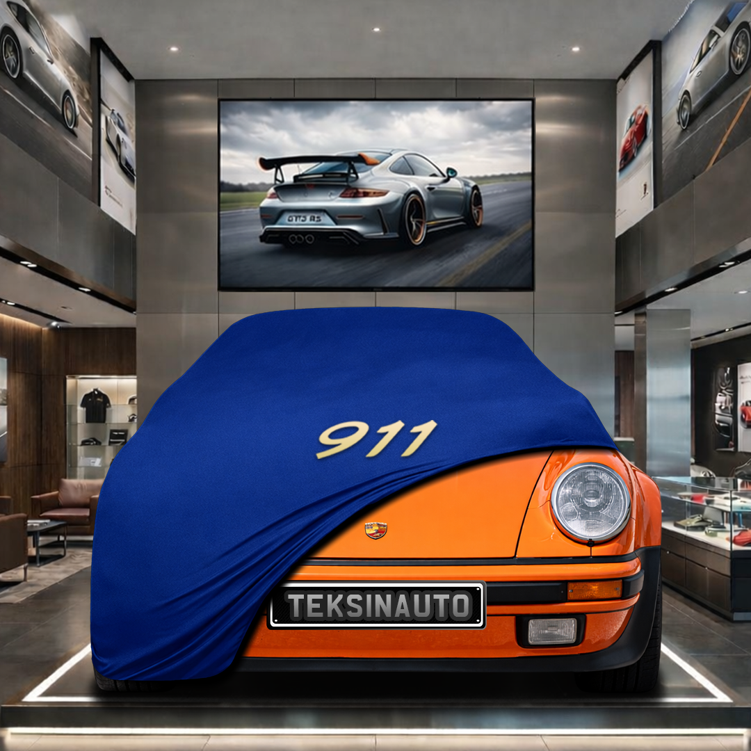 PORSCHE 911 TYPE 930 Custom Fit Indoor Car Cover Soft Stretch Black Gray Blue Red Dust Protection Garage Cover Laser Cut + Bag