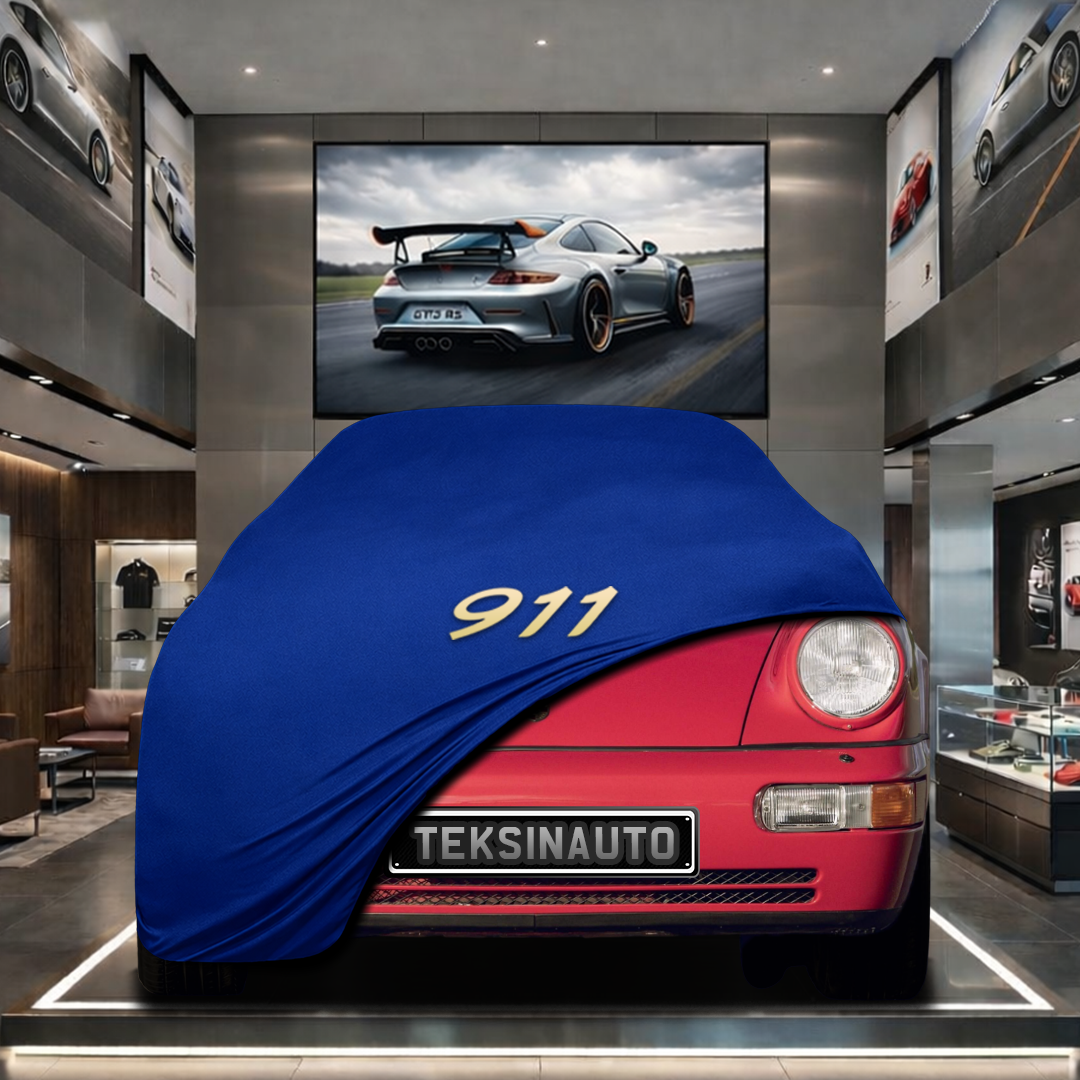 PORSCHE 911 964 1989-1993 Custom Fit Indoor Car Cover Soft Stretch Black Gray Blue Red Dust Protection Garage Cover Laser Cut + Bag