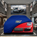 Porsche Boxster 987 (2004-2012) Custom Fit Indoor Car Cover Soft Stretch Black Gray Blue Red Dust Protection Garage Cover Laser Cut + Bag