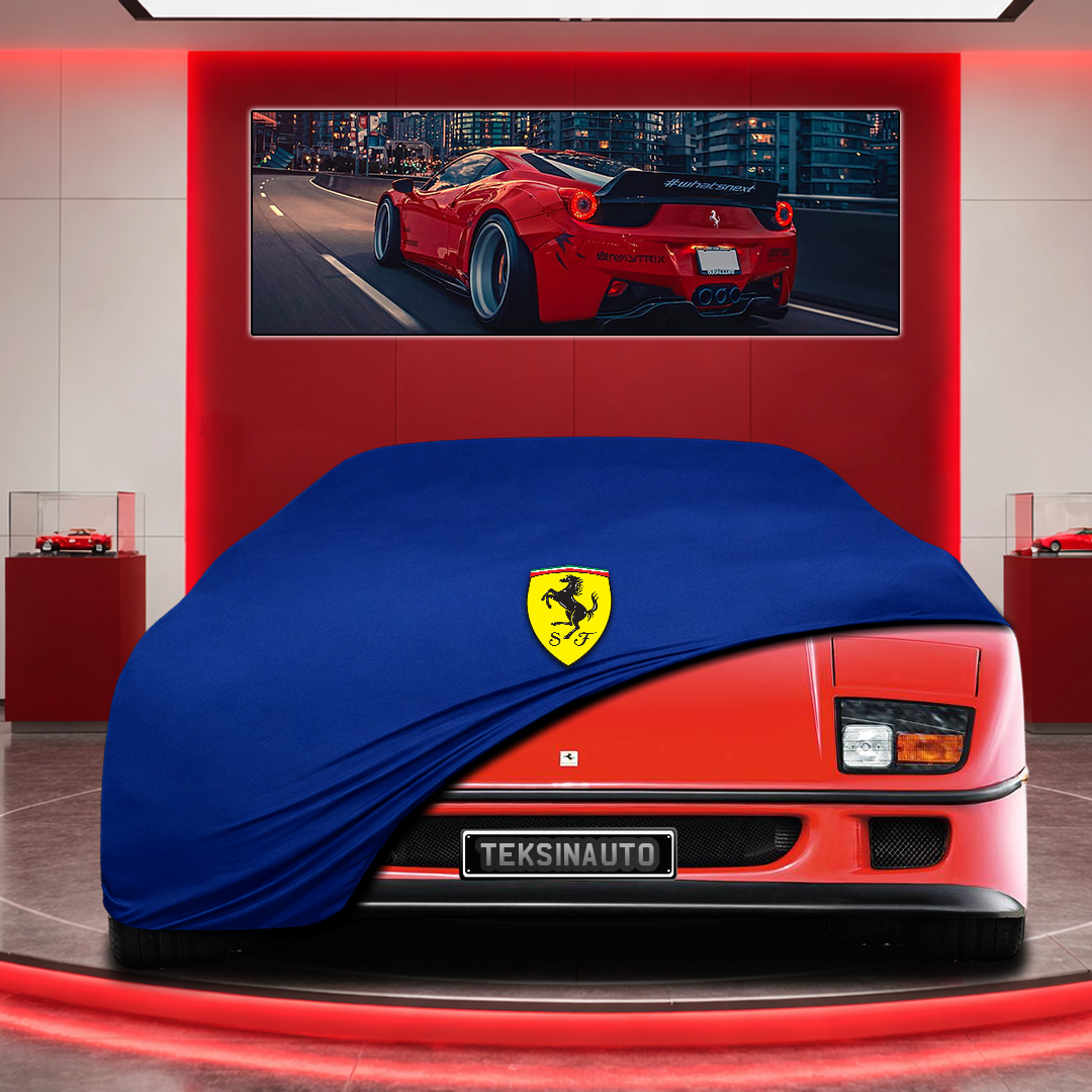 Ferrari F40 Custom Fit Indoor Car Cover Soft Stretch Black Gray Blue Red Dust Protection Garage Cover Laser Cut + Bag