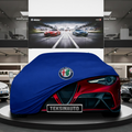 Alfa Romeo Giulia (2022-) Custom Fit Indoor Car Cover Soft Stretch Black Gray Blue Red Dust Protection Garage Cover Laser Cut + Bag