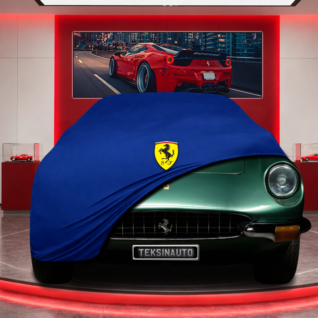 Ferrari 365 GT (1967 - 1971) Custom Fit Indoor Car Cover Soft Stretch Black Gray Blue Red Dust Protection Garage Cover Laser Cut + Bag