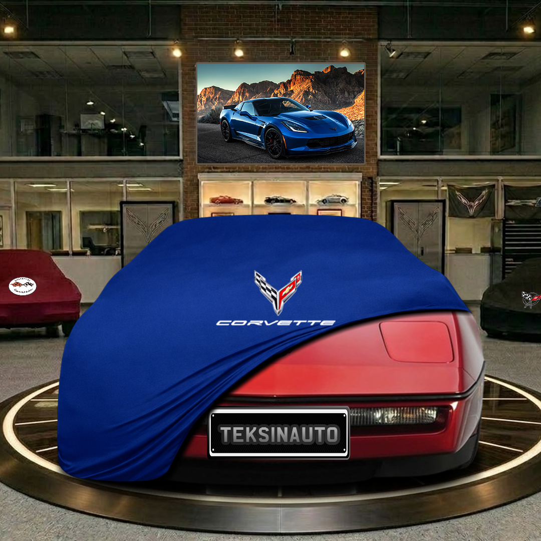 Corvette C4 Custom Fit Indoor Car Cover Soft Stretch Black Gray Blue Red Dust Protection Garage Cover Laser Cut + Bag