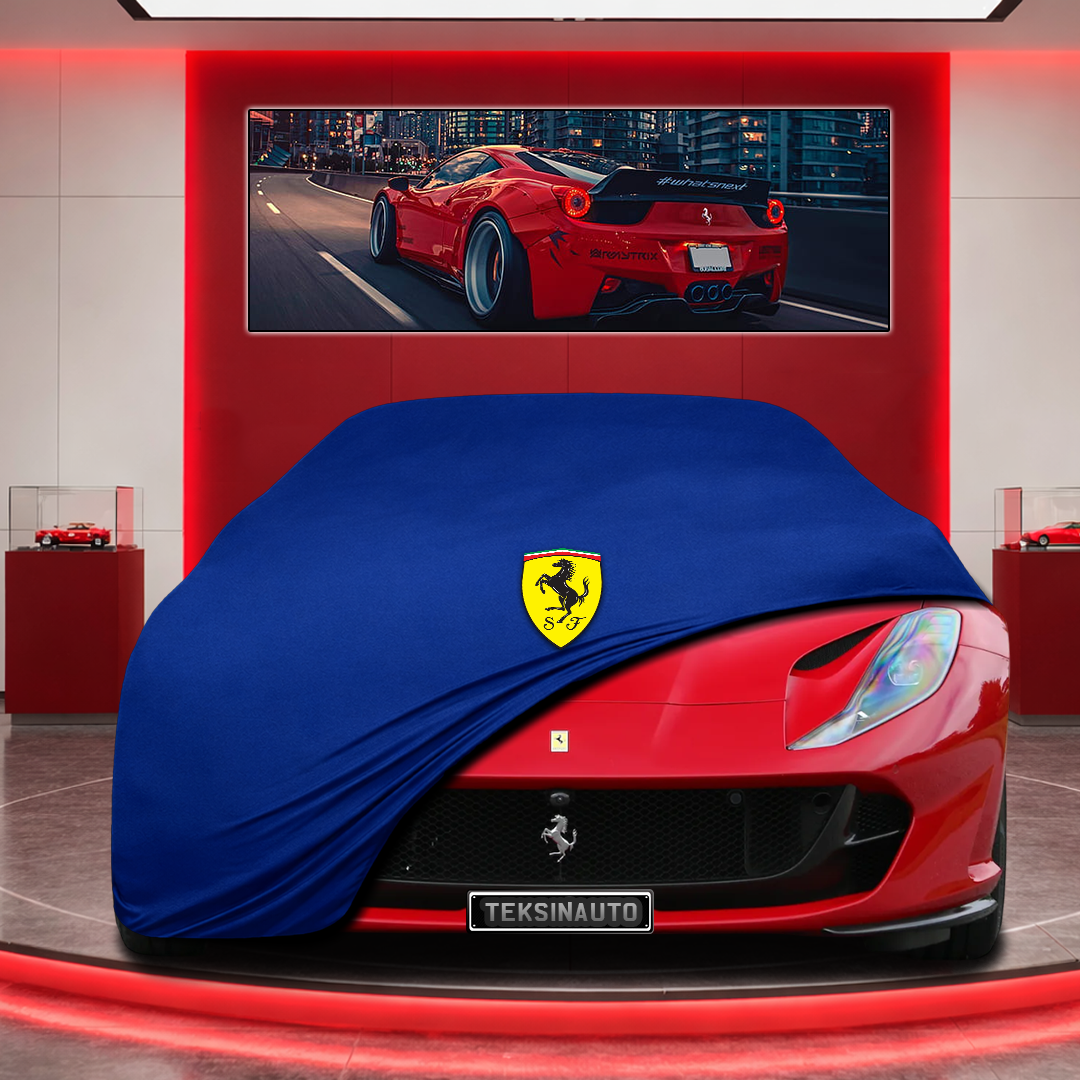 Ferrari 812 Custom Fit Indoor Car Cover Soft Stretch Black Gray Blue Red Dust Protection Garage Cover Laser Cut + Bag