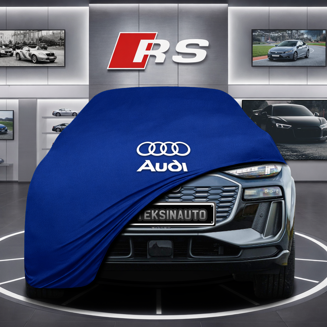 AUDİ Q6 GF E-TRON Custom Fit Indoor Car Cover Soft Stretch Black Gray Blue Red Dust Protection Garage Cover Laser Cut + Bag