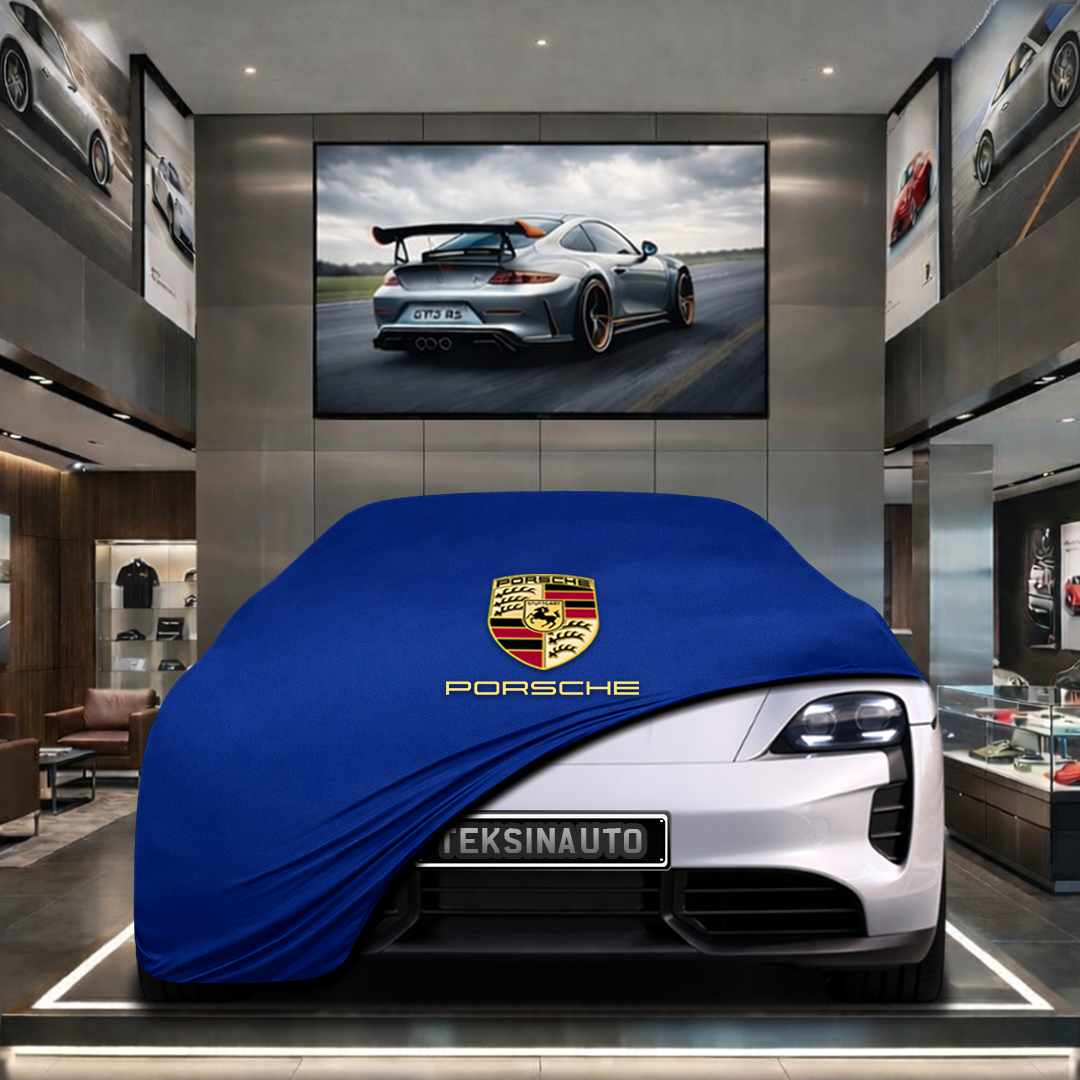 Porsche Taycan (Y1A)Custom Fit Indoor Car Cover Soft Stretch Black Gray Blue Red Dust Protection Garage Cover Laser Cut + Bag