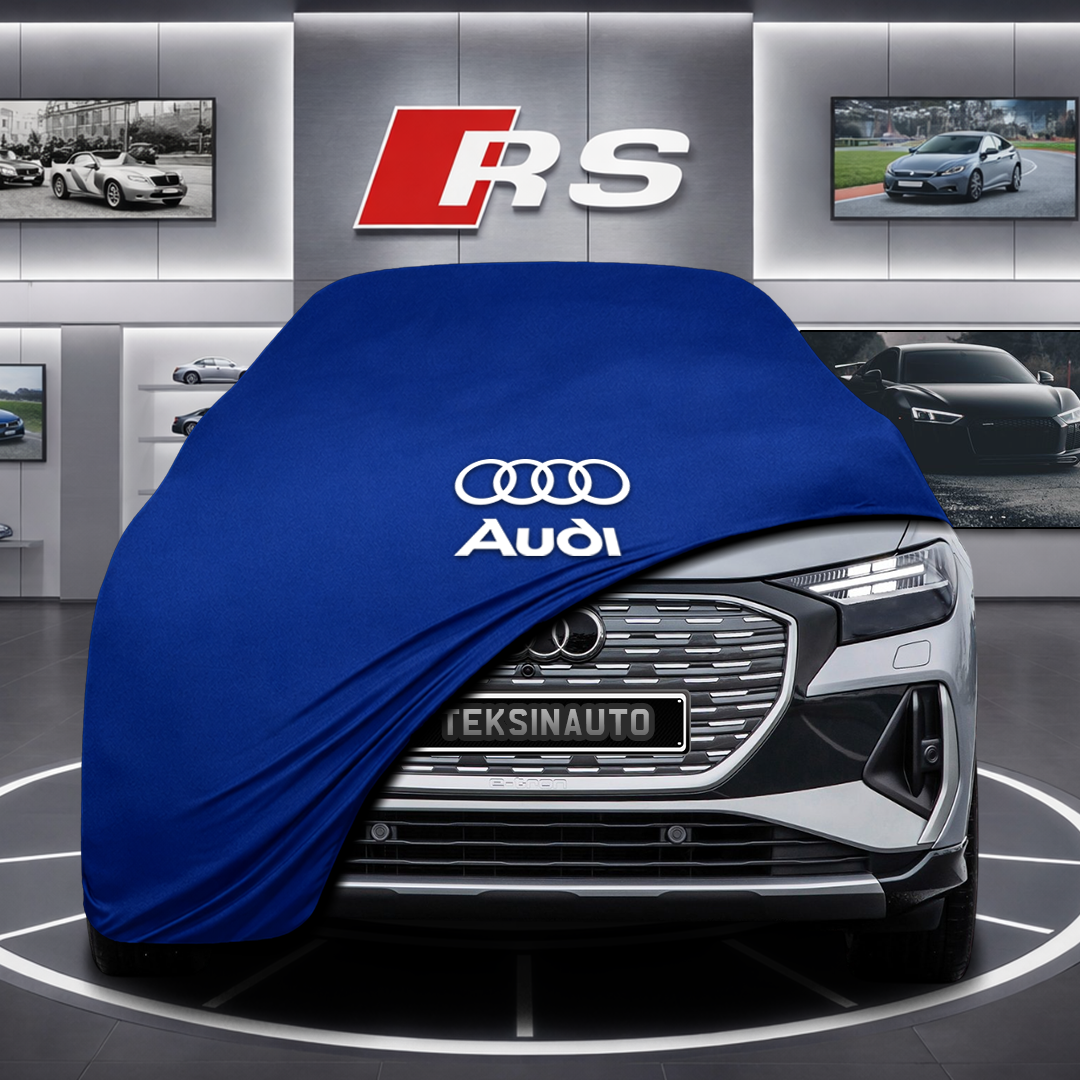 AUDİ Q4 E-TRON Custom Fit Indoor Car Cover Soft Stretch Black Gray Blue Red Dust Protection Garage Cover Laser Cut + Bag
