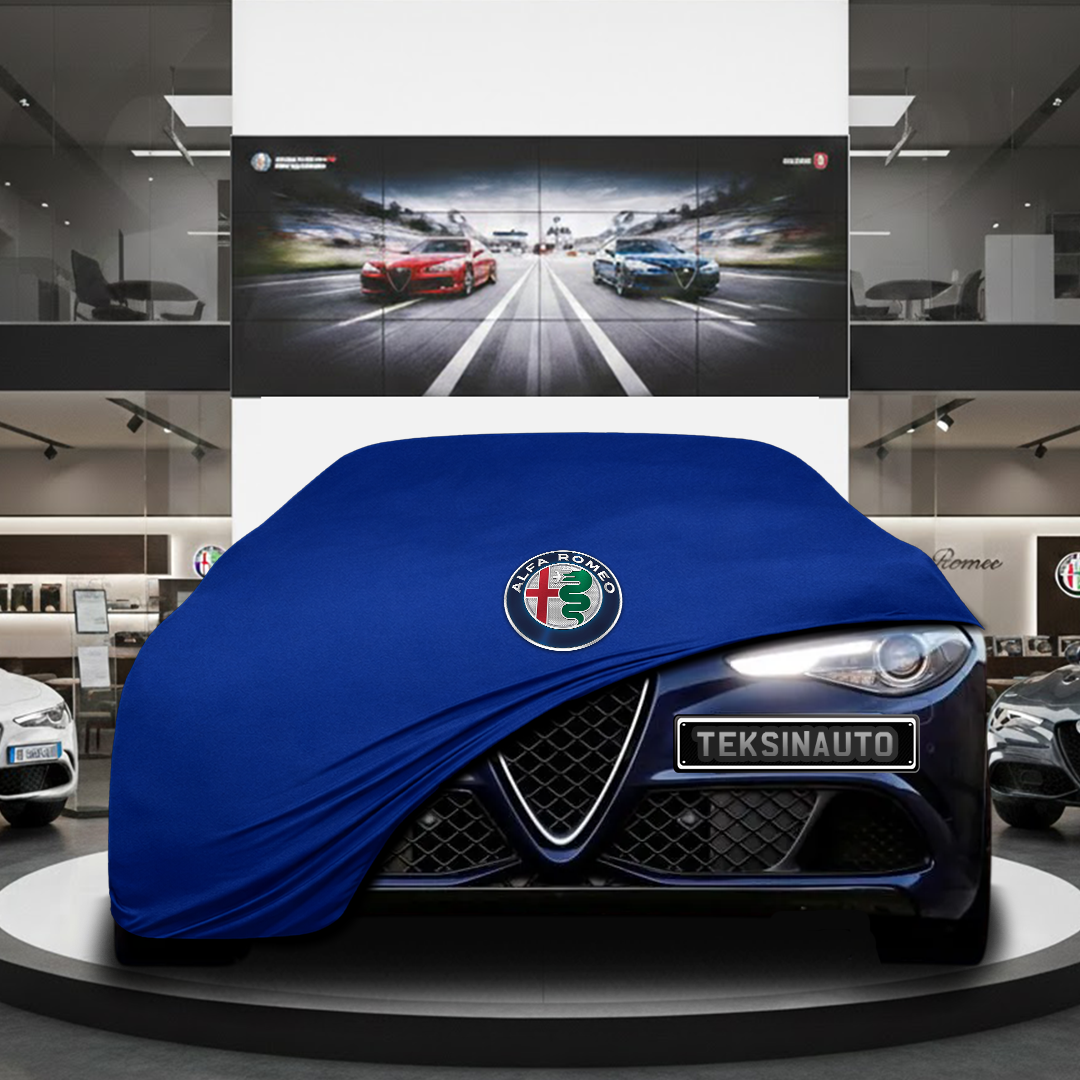 Alfa Romeo Giulia Sedan (2016-) Custom Fit Indoor Car Cover Soft Stretch Black Gray Blue Red Dust Protection Garage Cover Laser Cut + Bag