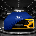 MUSTANG 7 FASTBACK 2024- Custom Fit Indoor Car Cover Soft Stretch Black Gray Blue Red Dust Protection Garage Cover Laser Cut + Bag