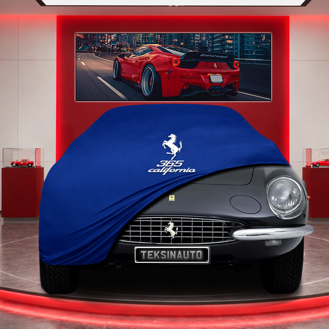 Ferrari 365 California (1966 - 1967) Custom Fit Indoor Car Cover Soft Stretch Black Gray Blue Red Dust Protection Garage Cover Laser Cut + Bag