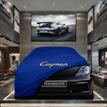 PORSCHE CAYMAN 718 982 2017- Custom Fit Indoor Car Cover Soft Stretch Black Gray Blue Red Dust Protection Garage Cover Laser Cut + Bag