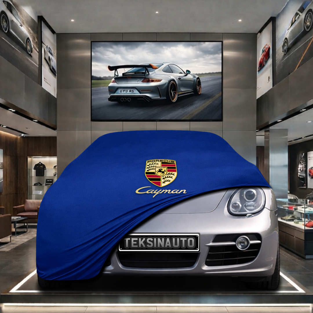 Porsche Cayman 987C (2005-2012) Custom Fit Indoor Car Cover Soft Stretch Black Gray Blue Red Dust Protection Garage Cover Laser Cut + Bag