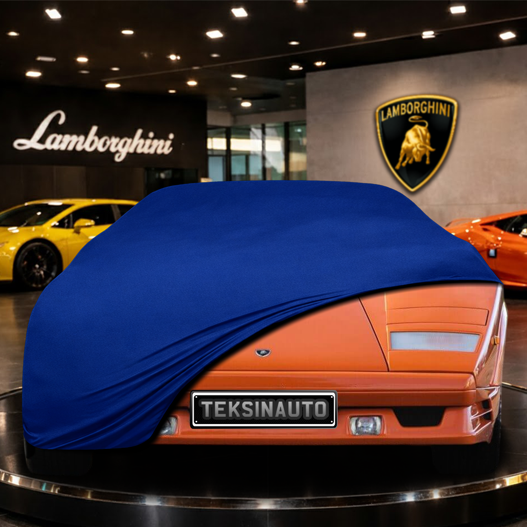 Lamborghini Countach (1974-1991) Custom Fit Indoor Car Cover Soft Stretch Black Gray Blue Red Dust Protection Garage Cover Laser Cut + Bag