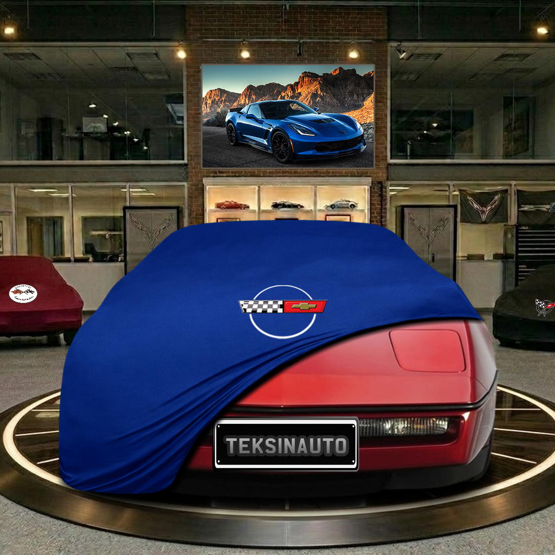 Corvette C4 Custom Fit Indoor Car Cover Soft Stretch Black Gray Blue Red Dust Protection Garage Cover Laser Cut + Bag
