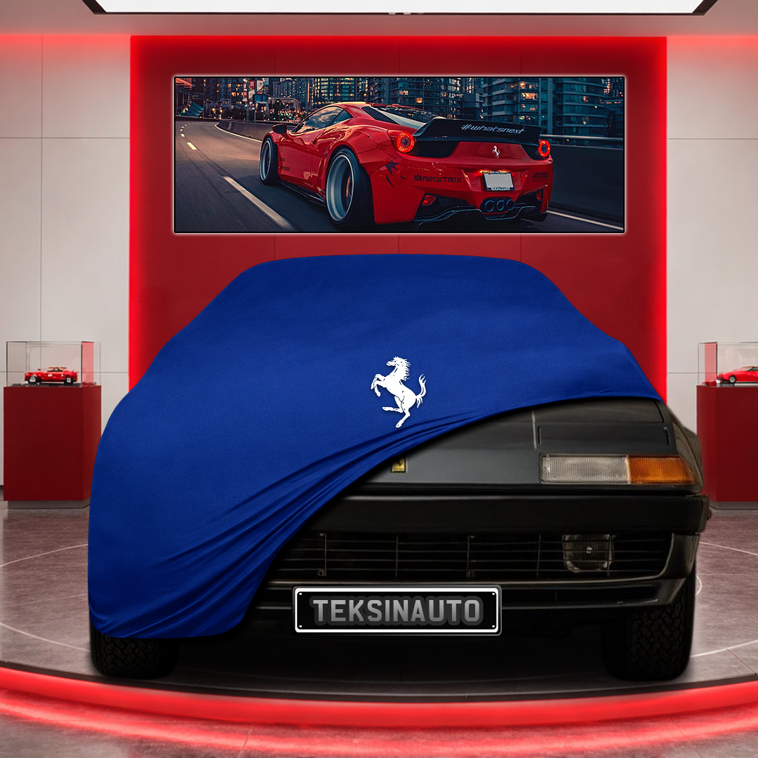 Ferrari 400 Custom Fit Indoor Car Cover Soft Stretch Black Gray Blue Red Dust Protection Garage Cover Laser Cut + Bag
