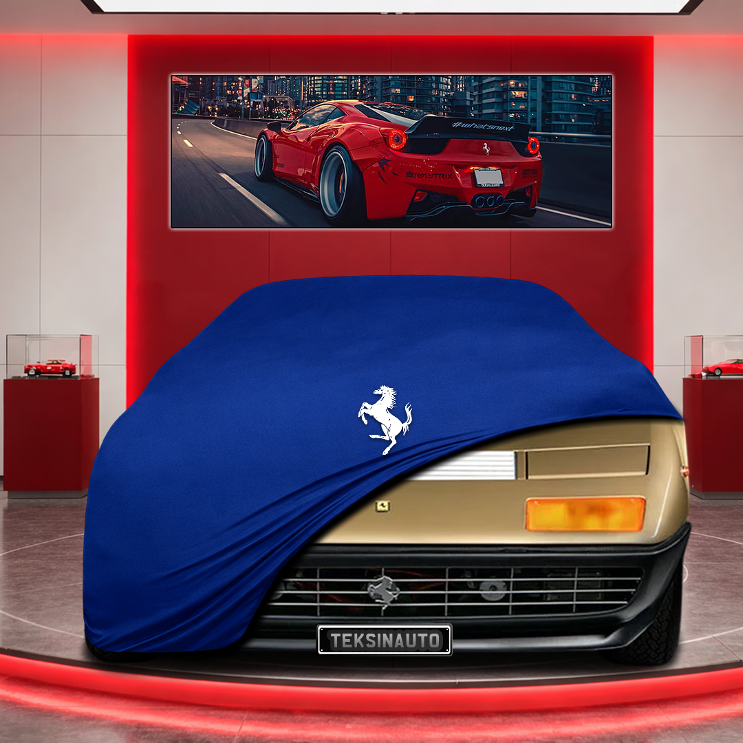 Ferrari BB Custom Fit Indoor Car Cover Soft Stretch Black Gray Blue Red Dust Protection Garage Cover Laser Cut + Bag