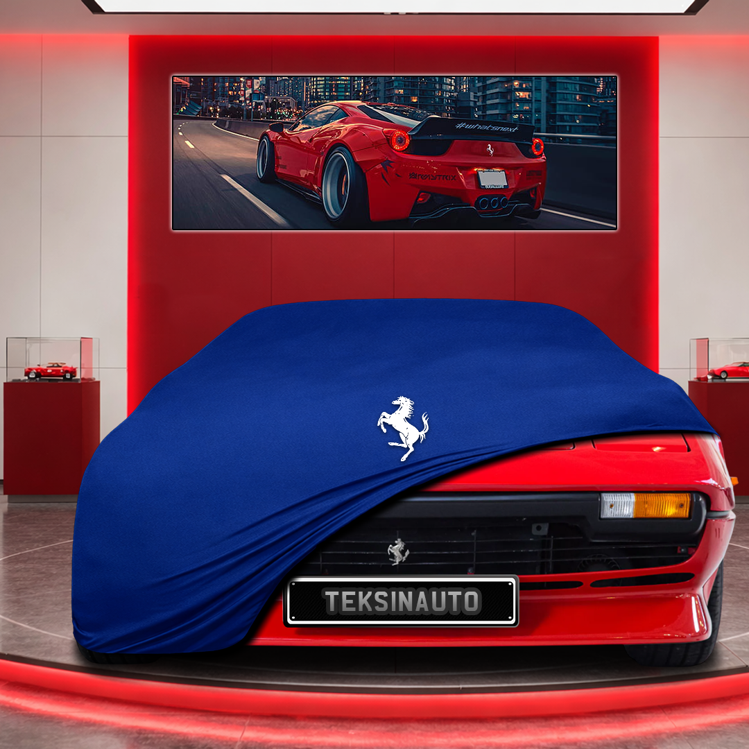 Ferrari 208 Custom Fit Indoor Car Cover Soft Stretch Black Gray Blue Red Dust Protection Garage Cover Laser Cut + Bag