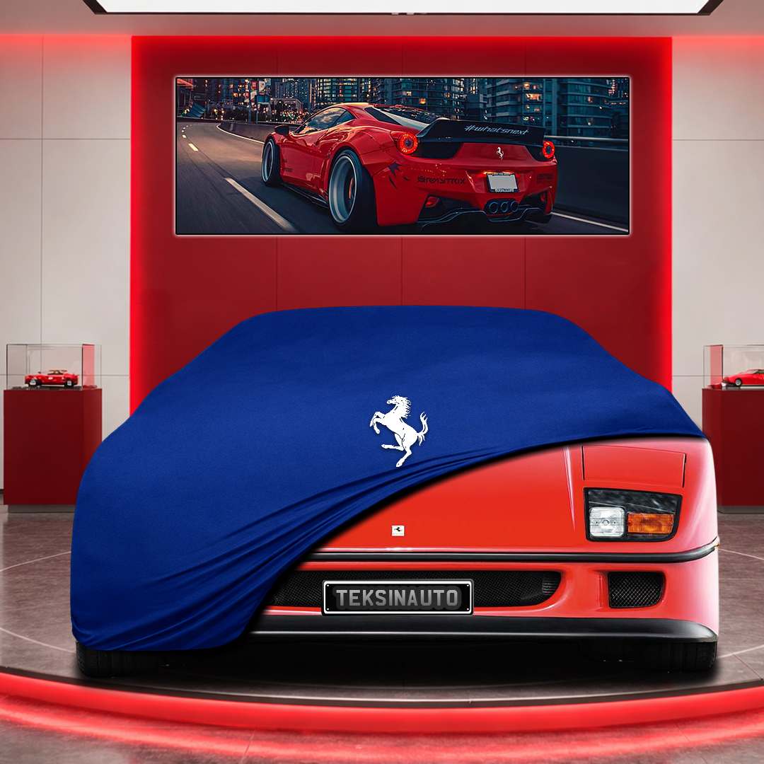 Ferrari F40 Custom Fit Indoor Car Cover Soft Stretch Black Gray Blue Red Dust Protection Garage Cover Laser Cut + Bag