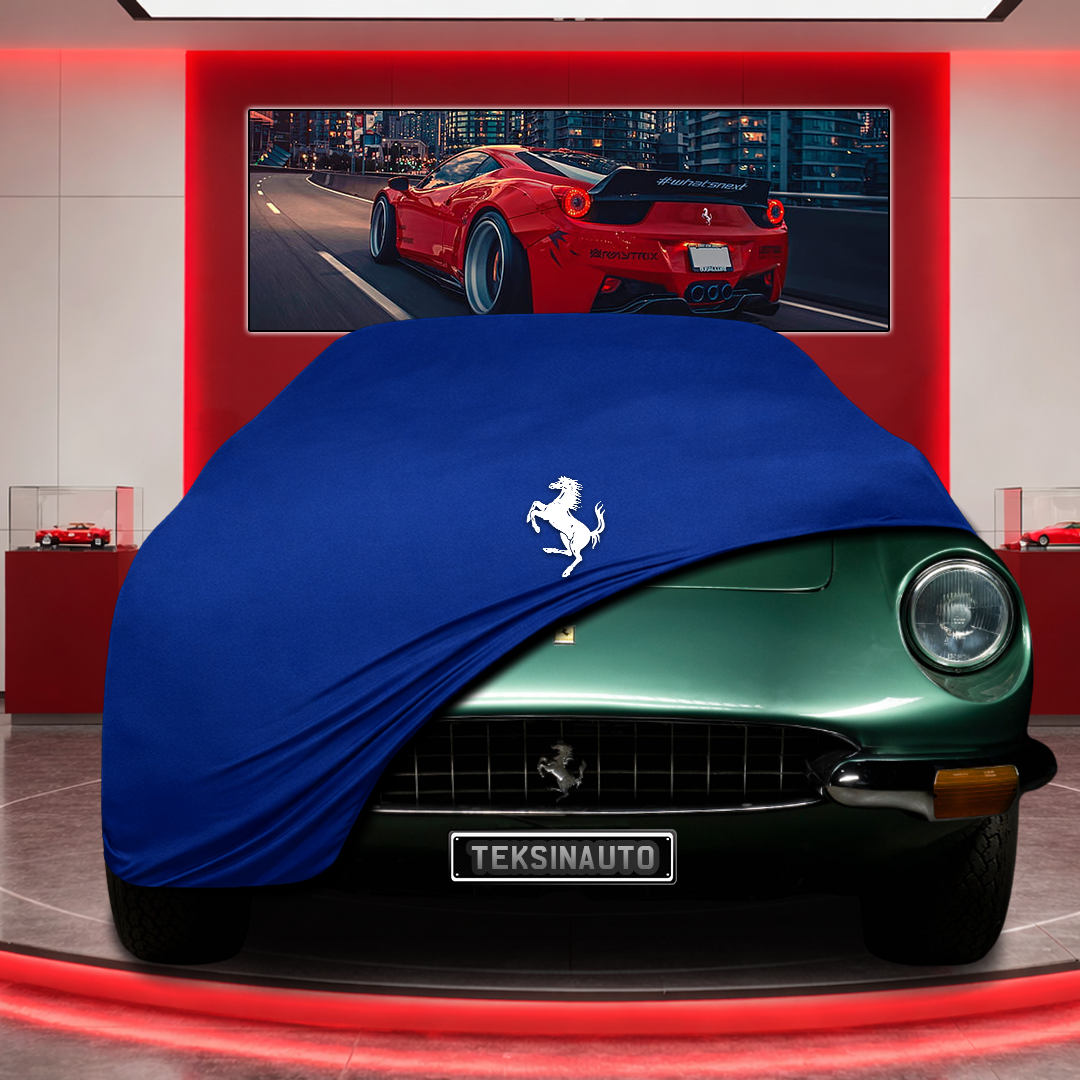 Ferrari 365 GT (1967 - 1971) Custom Fit Indoor Car Cover Soft Stretch Black Gray Blue Red Dust Protection Garage Cover Laser Cut + Bag