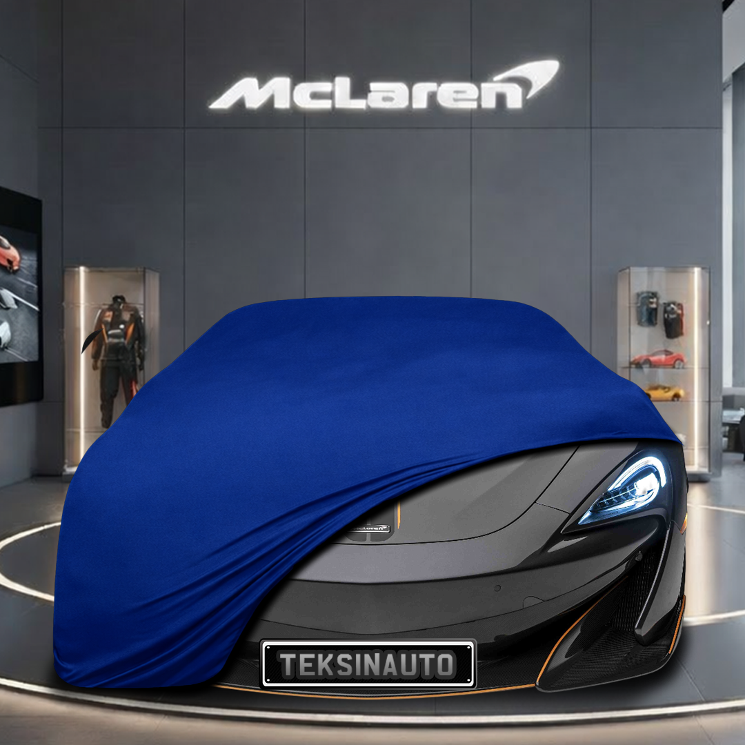 McLaren 600LT (2018-) Custom Fit Indoor Car Cover Soft Stretch Black Gray Blue Red Dust Protection Garage Cover Laser Cut + Bag