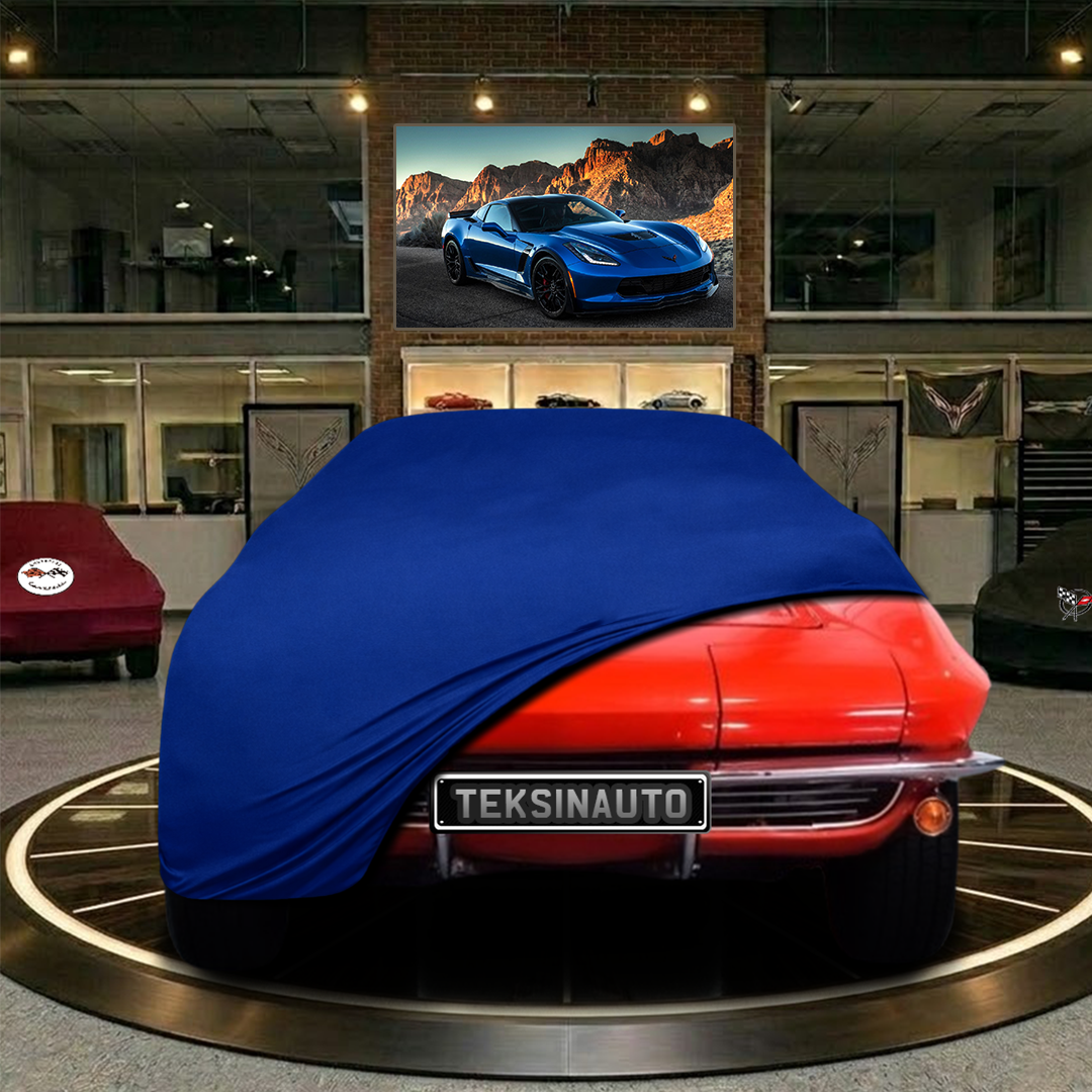 Corvette C2 Custom Fit Indoor Car Cover Soft Stretch Black Gray Blue Red Dust Protection Garage Cover Laser Cut + Bag