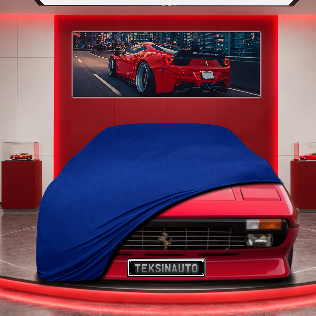 Ferrari 308 Custom Fit Indoor Car Cover Soft Stretch Black Gray Blue Red Dust Protection Garage Cover Laser Cut + Bag