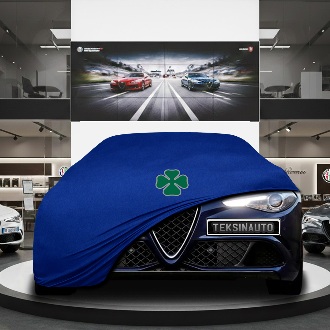 Alfa Romeo Giulia Sedan (2016-) Custom Fit Indoor Car Cover Soft Stretch Black Gray Blue Red Dust Protection Garage Cover Laser Cut + Bag