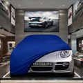 Porsche Cayman 987C (2005-2012) Custom Fit Indoor Car Cover Soft Stretch Black Gray Blue Red Dust Protection Garage Cover Laser Cut + Bag