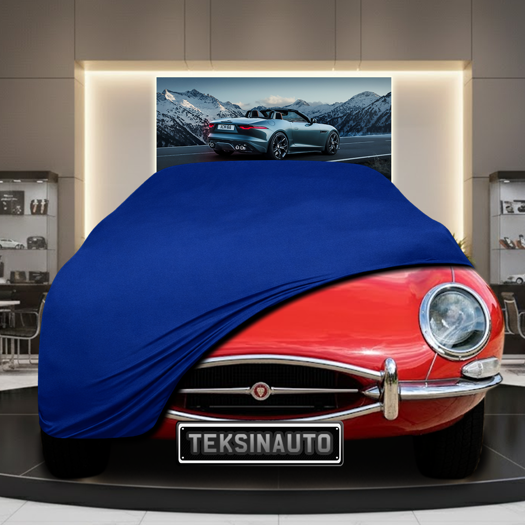 JAGUAR E-TYPE 1961-1975 Custom Fit Indoor Car Cover Soft Stretch Black Gray Blue Red Dust Protection Garage Cover Laser Cut + Bag