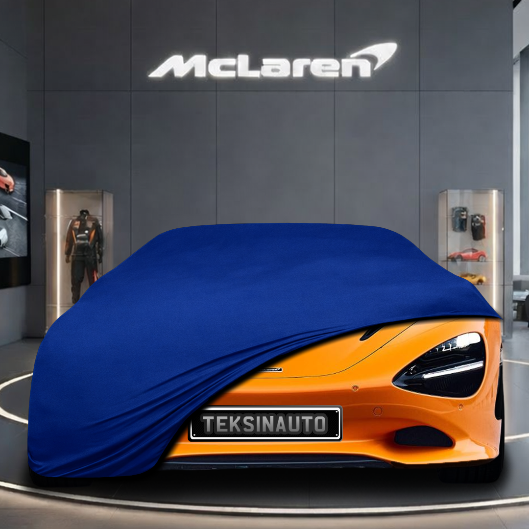 McLaren 750S (2023-) Custom Fit Indoor Car Cover Soft Stretch Black Gray Blue Red Dust Protection Garage Cover Laser Cut + Bag