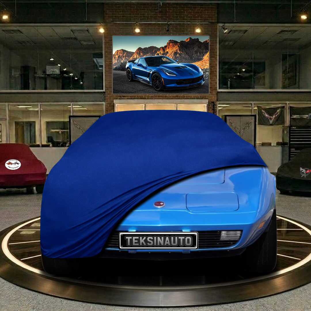 Corvette C3 Custom Fit Indoor Car Cover Soft Stretch Black Gray Blue Red Dust Protection Garage Cover Laser Cut + Bag