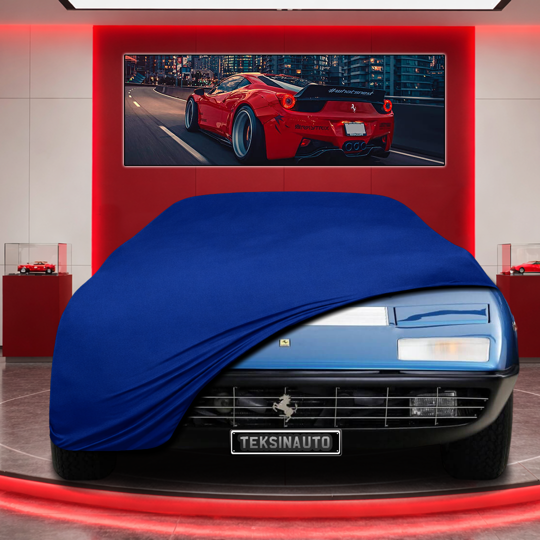 Ferrari 365 GTC-GTS(1968 - 1970) Custom Fit Indoor Car Cover Soft Stretch Black Gray Blue Red Dust Protection Garage Cover Laser Cut + Bag