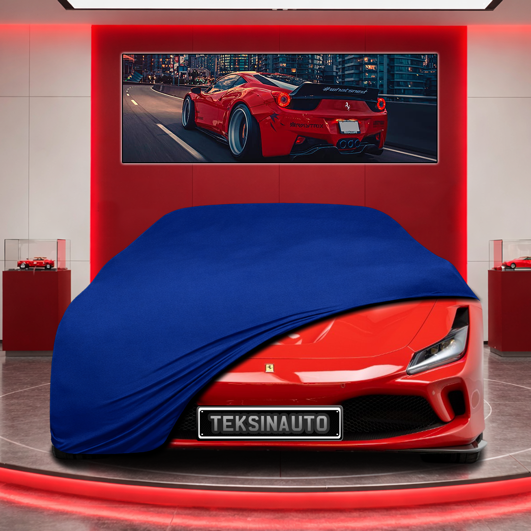 Ferrari F8 Custom Fit Indoor Car Cover Soft Stretch Black Gray Blue Red Dust Protection Garage Cover Laser Cut + Bag