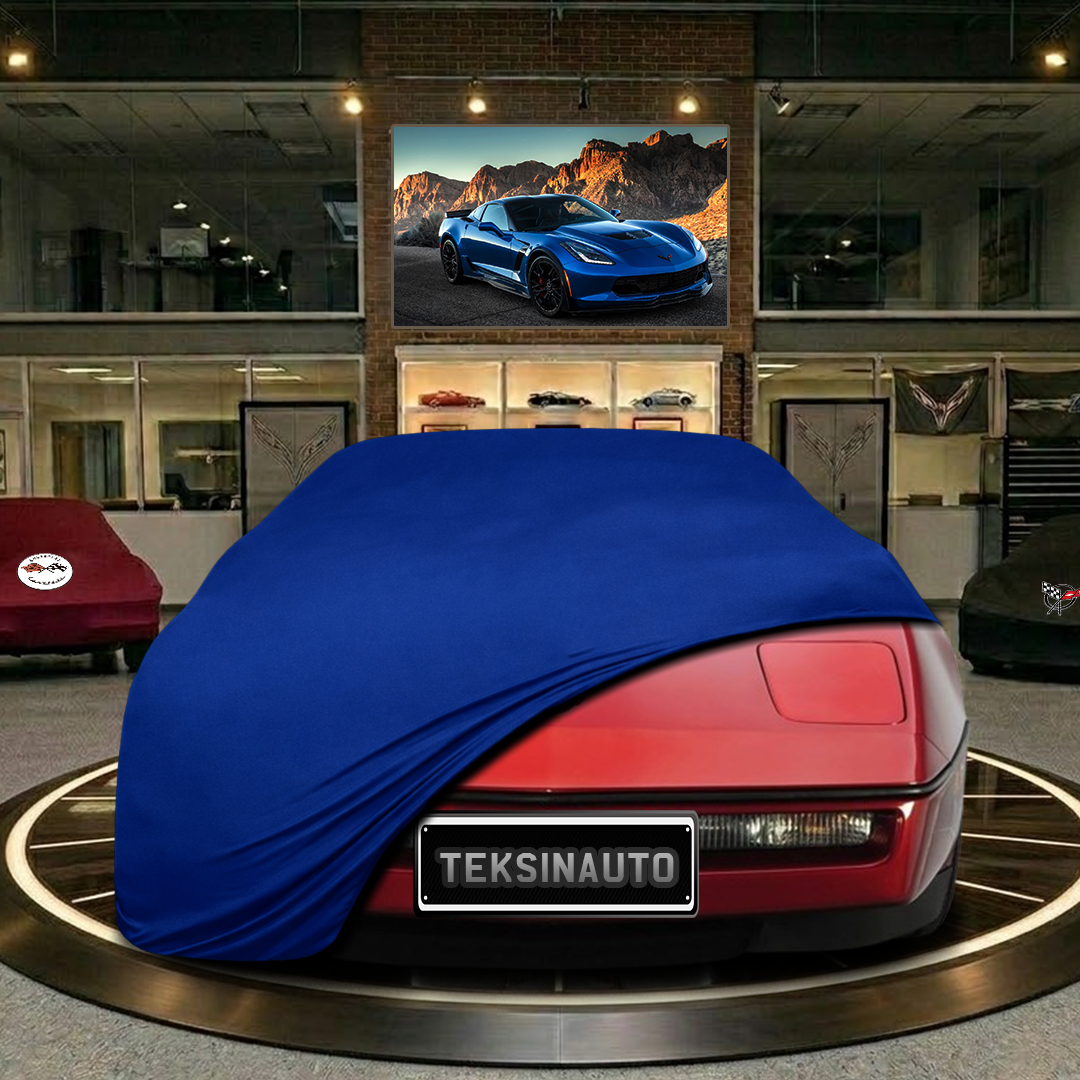 Corvette C4 Custom Fit Indoor Car Cover Soft Stretch Black Gray Blue Red Dust Protection Garage Cover Laser Cut + Bag
