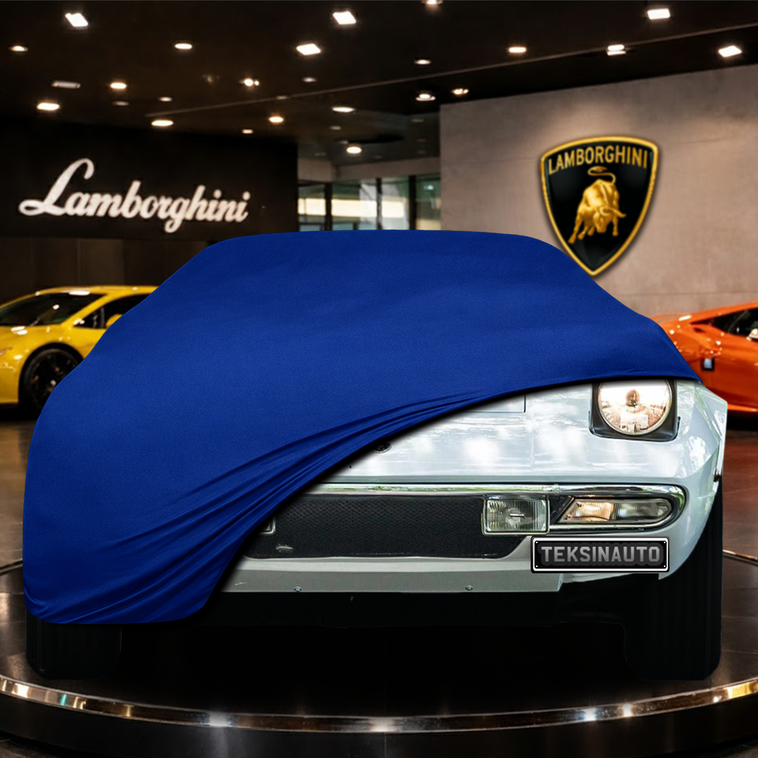 Lamborghini Urraco (1972-1981) Custom Fit Indoor Car Cover Soft Stretch Black Gray Blue Red Dust Protection Garage Cover Laser Cut + Bag
