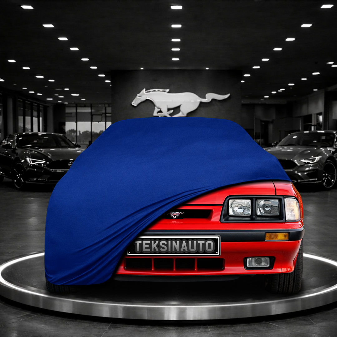 MUSTANG 3 1979-1993 Custom Fit Indoor Car Cover Soft Stretch Black Gray Blue Red Dust Protection Garage Cover Laser Cut + Bag