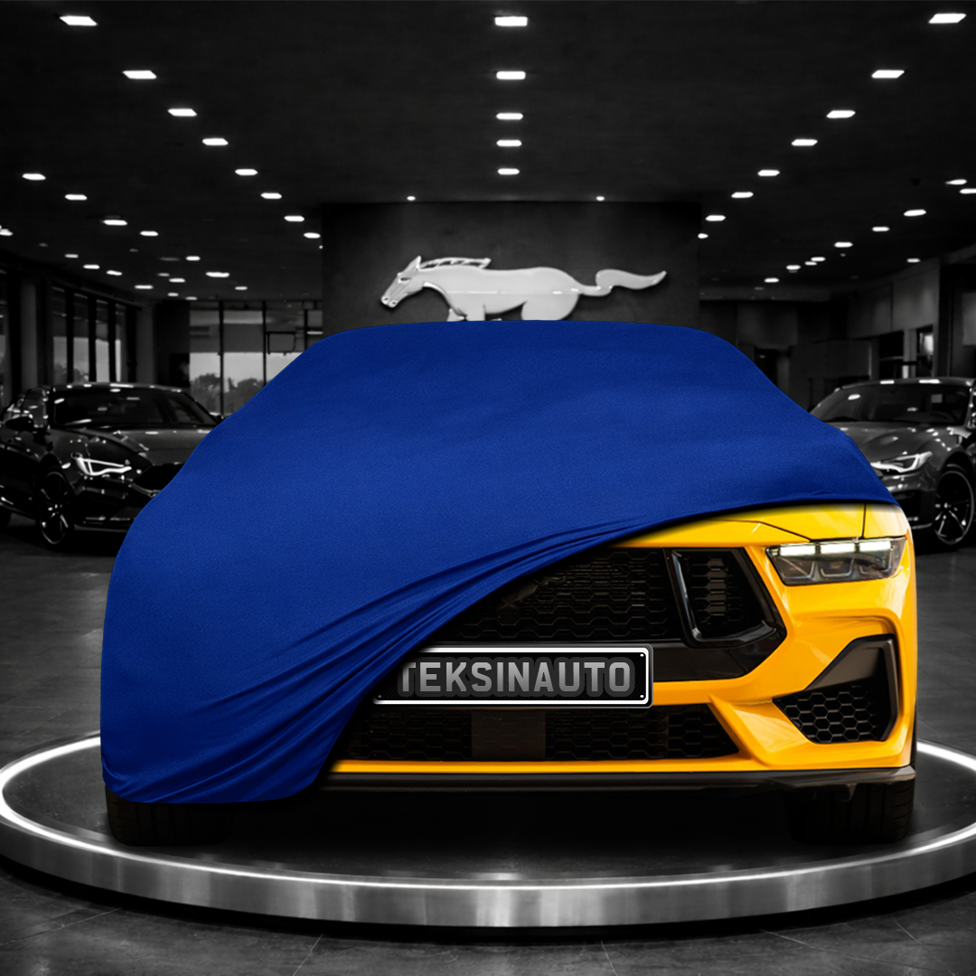 MUSTANG 7 FASTBACK 2024- Custom Fit Indoor Car Cover Soft Stretch Black Gray Blue Red Dust Protection Garage Cover Laser Cut + Bag
