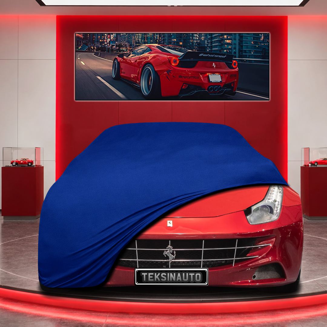 Ferrari FF Custom Fit Indoor Car Cover Soft Stretch Black Gray Blue Red Dust Protection Garage Cover Laser Cut + Bag