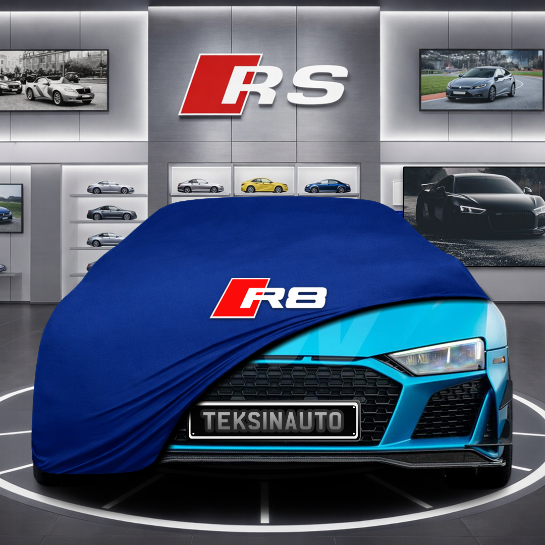 AUDİ R8 COUPE 4S Custom Fit Indoor Car Cover Soft Stretch Black Gray Blue Red Dust Protection Garage Cover Laser Cut + Bag