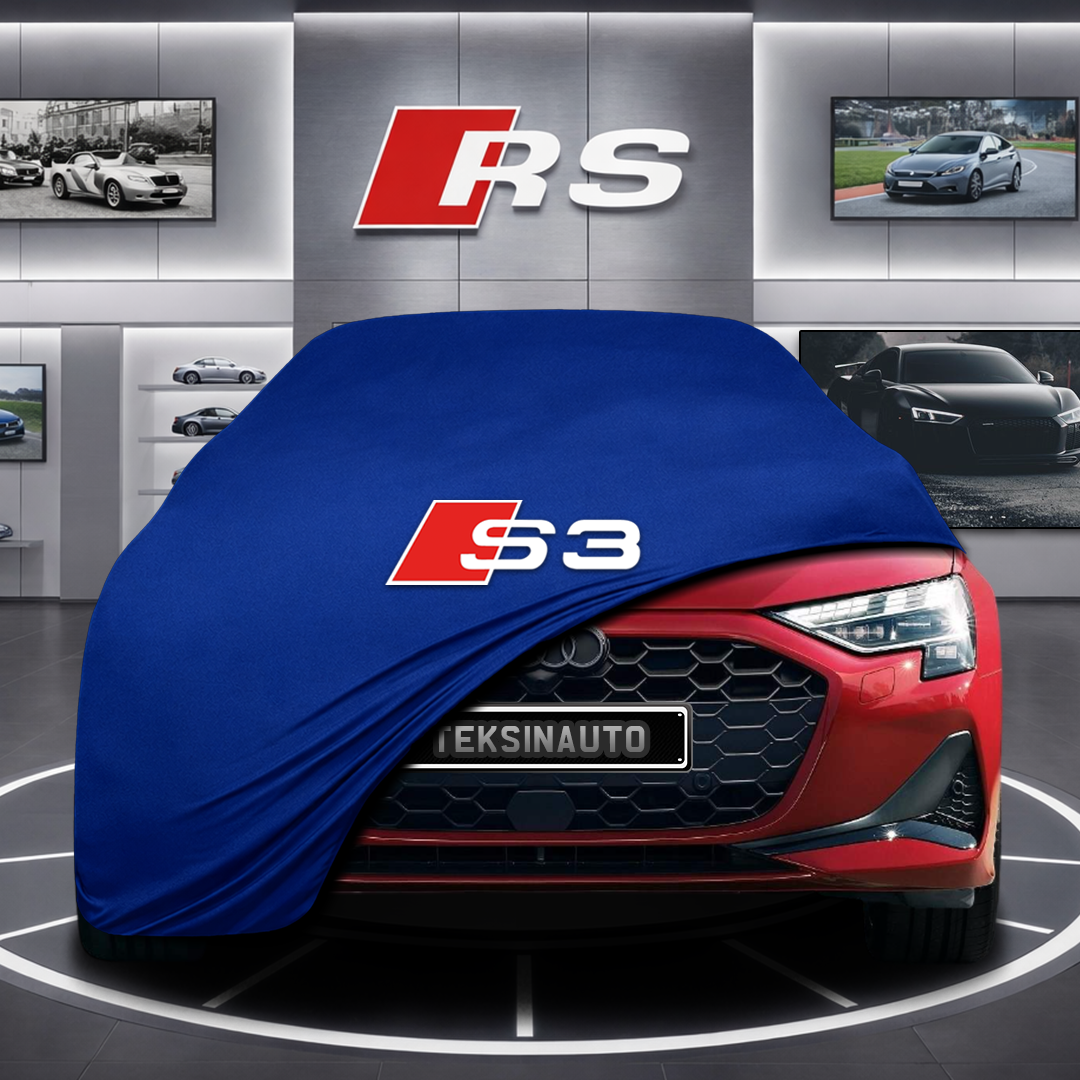 AUDİ A3 8Y Custom Fit Indoor Car Cover Soft Stretch Black Gray Blue Red Dust Protection Garage Cover Laser Cut + Bag