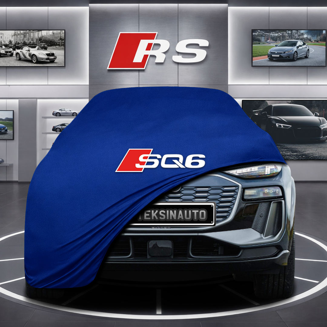 AUDİ Q6 GF E-TRON Custom Fit Indoor Car Cover Soft Stretch Black Gray Blue Red Dust Protection Garage Cover Laser Cut + Bag