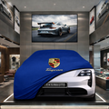 Porsche Taycan (Y1A)Custom Fit Indoor Car Cover Soft Stretch Black Gray Blue Red Dust Protection Garage Cover Laser Cut + Bag