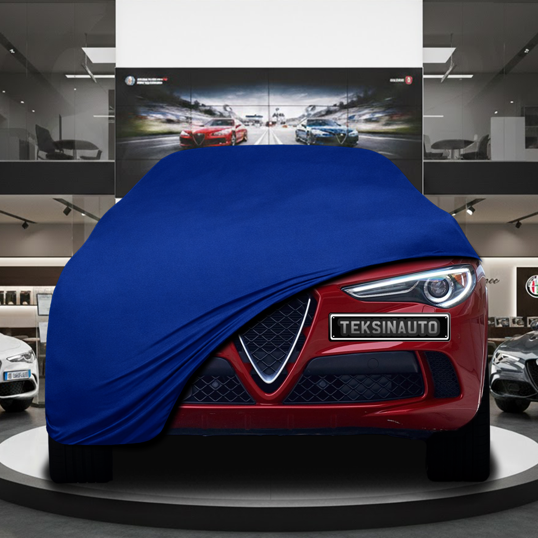 Alfa Romeo Stelvio SUV (2016) Custom Fit Indoor Car Cover Soft Stretch Black Gray Blue Red Dust Protection Garage Cover Laser Cut + Bag