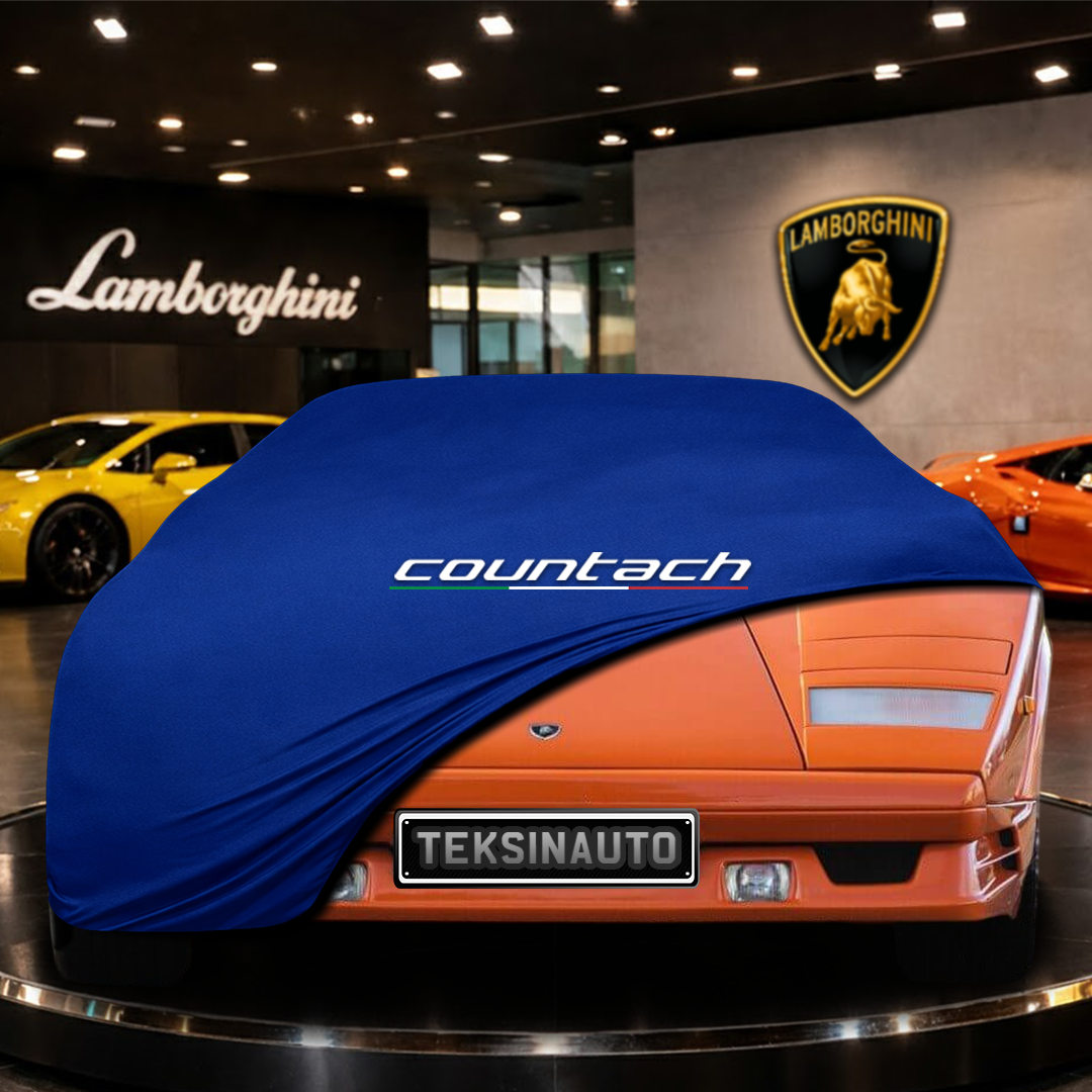 Lamborghini Countach (1974-1991) Custom Fit Indoor Car Cover Soft Stretch Black Gray Blue Red Dust Protection Garage Cover Laser Cut + Bag