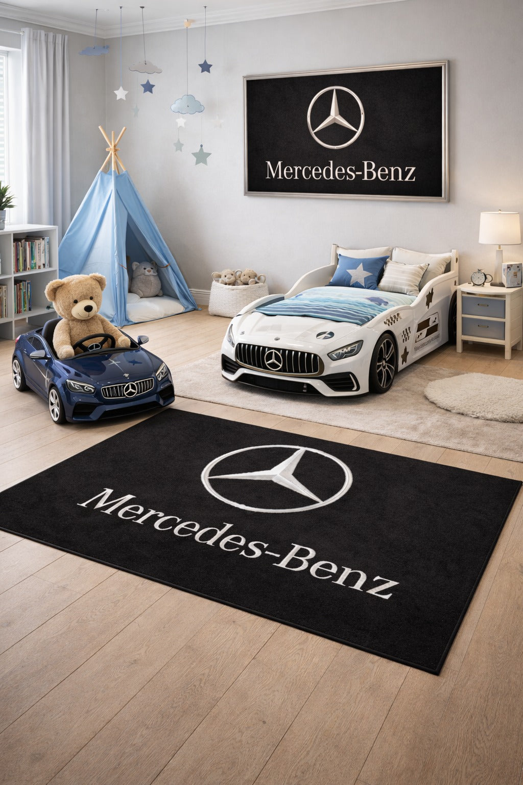 MERCEDES-BENZ Premium Luxury Rug (60x87) INCH (150x220) cm Home, Garage & Display Carpet Auto Area Carpet, Car Garage Decor,Car Floor Mat